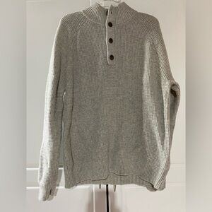 Banana Republic Men's Grey Italian Yarn Sweater